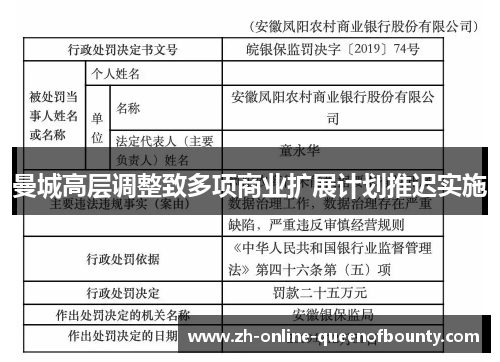 曼城高层调整致多项商业扩展计划推迟实施